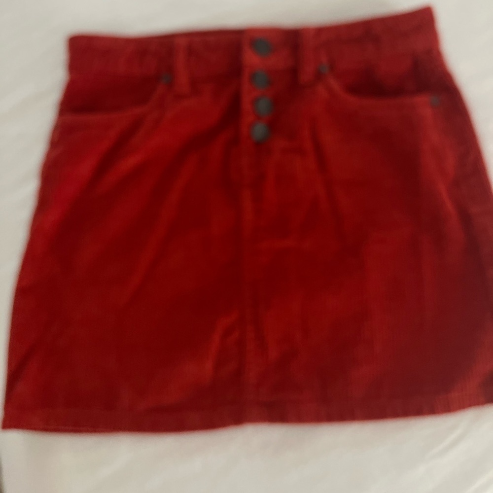 Cute Corduroy Maroon Skirt!